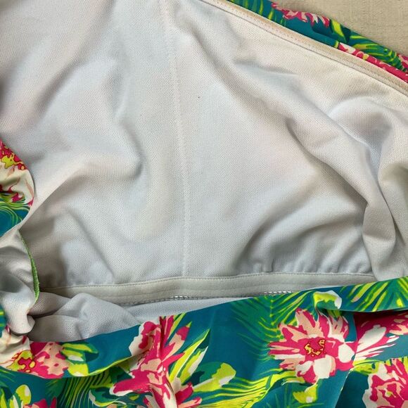 Hilor Swim One Piece Swimsuit Size 12 Tropical Beach Cruise - Picture 7 of 11